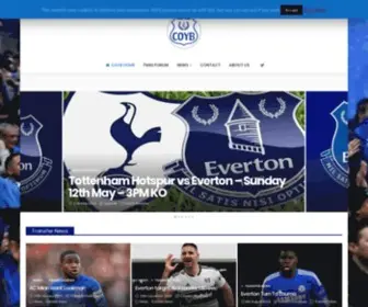 Comeonyoublues.com(Everton) Screenshot