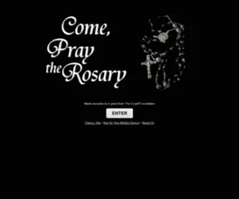 Comepraytherosary.org(Come, Pray the Rosary) Screenshot
