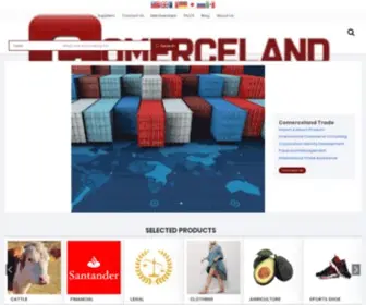 Comerceland.com(Your international commerce gate) Screenshot