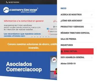 Comerciacoop.coop(Cooperativa de Ahorro y Crédito) Screenshot