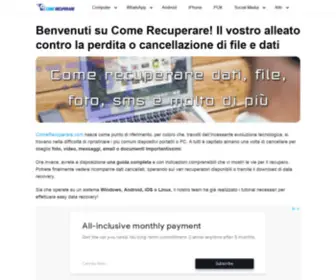 Comerecuperare.com(Come Recuperare i tuoi Dati e File da qualsiasi dispositivo) Screenshot