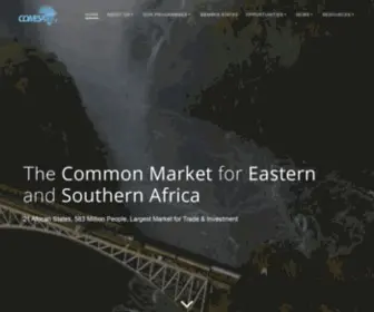 Comesa.int(Common Market for Eastern and Southern Africa (COMESA)) Screenshot