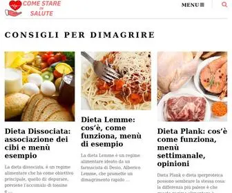 Comestareinsalute.it(Guide e consigli per il tuo benessere e salute) Screenshot