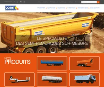 Comet.com.tn(COMET est spécialisée dans la construction et la commercialisation des semi) Screenshot