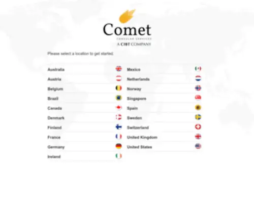 Cometconsular.com(Travel Visa and Passport Services for International Travel) Screenshot