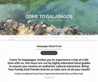 Cometogalapagos.com(Come to Galapagos) Screenshot