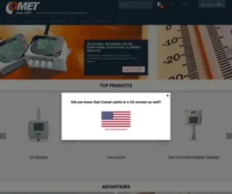 Cometsystem.com(Manufacturer of Dataloggers) Screenshot