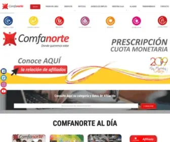 Comfanorte.com.co(Caja de Compensación Familiar de Norte de Santander) Screenshot