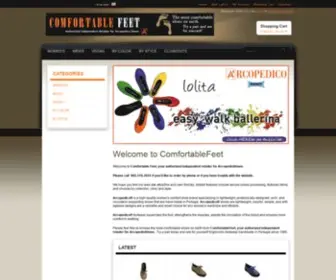 Comfortablefeet.com(Earth shoes) Screenshot