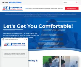 Comfortairsav.com(Savannah AC & Heater Service) Screenshot