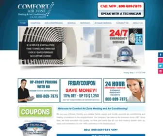 Comfortairzone.com(Comfort Air Zone) Screenshot