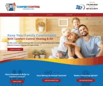 Comfortcontrolinc.com(Expert AC and Heating Repair and Installation) Screenshot