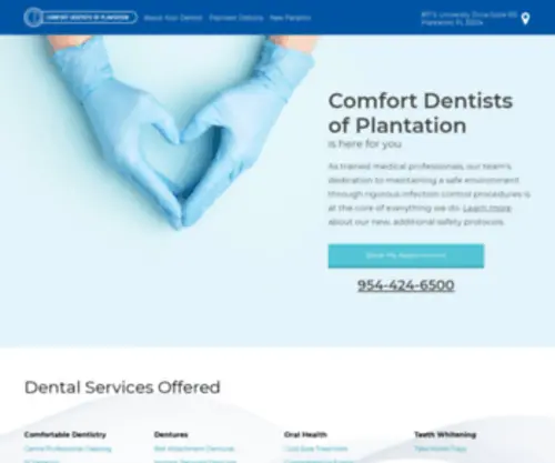 Comfortdentists.com(Comfort Dentists of Plantation) Screenshot