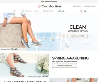 Comfortiva.com(The Official Comfortiva Shoes Website) Screenshot