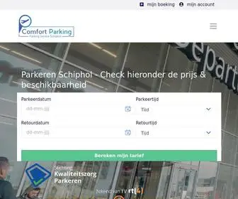 Comfortparking.nl(Parkeren Schiphol) Screenshot