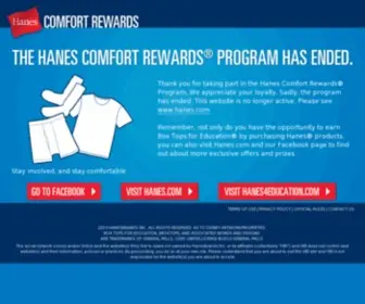 Comfortrewards.com(Hanes Comfort Rewards Program) Screenshot