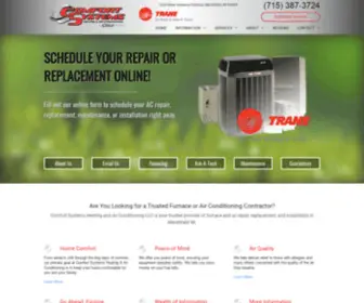 Comfortsystemswi.com(Comfort Systems Heating and Air Conditioning LLC) Screenshot