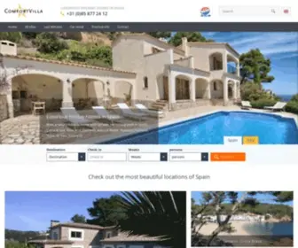 Comfortvilla.com(Rent a luxury holiday home with private swimming pool in Spain) Screenshot