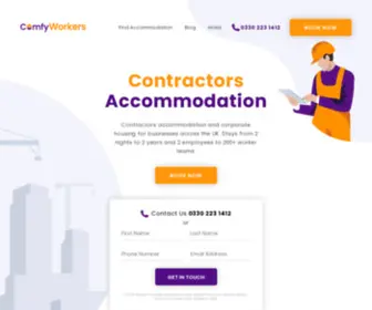 Comfyworkers.com(Contractors Accommodation & Corporate Housing) Screenshot