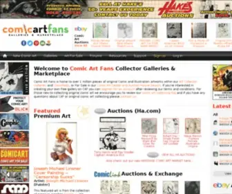 Comicartfans.com(The Original Comic Art Gallery for Collectors and Artists) Screenshot