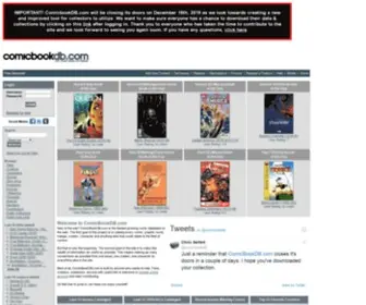 Comicbookdb.com(Comic Book DB) Screenshot