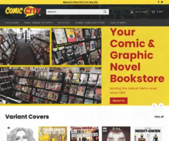 Comiccity.com(Detroit's comic and graphic novel bookstore. Comic City) Screenshot