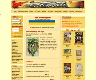Comicexpress.de(Andis Comic Express) Screenshot