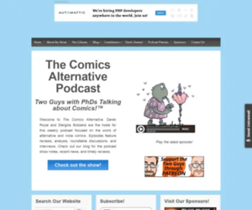 Comicsalternative.com(The Comics Alternative) Screenshot