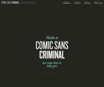 Comicsanscriminal.com(Comic Sans Criminal) Screenshot