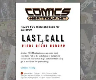 Comicsheatingup.net(Informed Comic Book Speculation and Pop Culture News) Screenshot