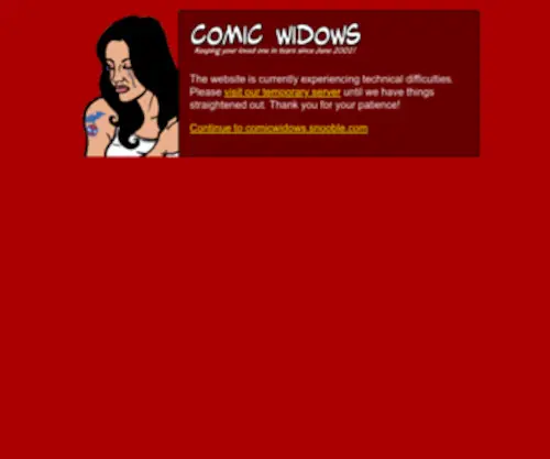 Comicwidows.com(Comic Widows) Screenshot