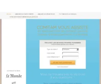 Comitam-Obseques.com(Trouver les pompes funèbres et les funérariums proche de chez vous) Screenshot