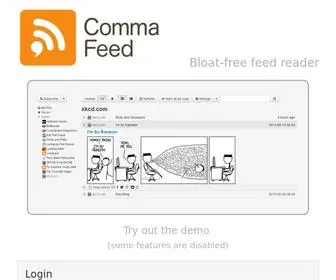 Commafeed.com(CommaFeed) Screenshot