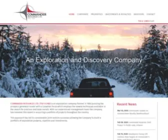 Commanderresources.com(Commander Resources Ltd) Screenshot