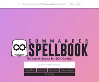 Commanderspellbook.com(The Premier Magic) Screenshot