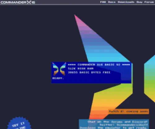 Commanderx16.com(Commander x16â„¢ home) Screenshot