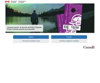 Commandesparcs-Parksorders.ca(Parks Canada) Screenshot