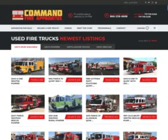 Commandfireapparatus.com(Used Fire Trucks) Screenshot