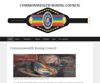 Commbc.com(COMMONWEALTH BOXING COUNCIL) Screenshot