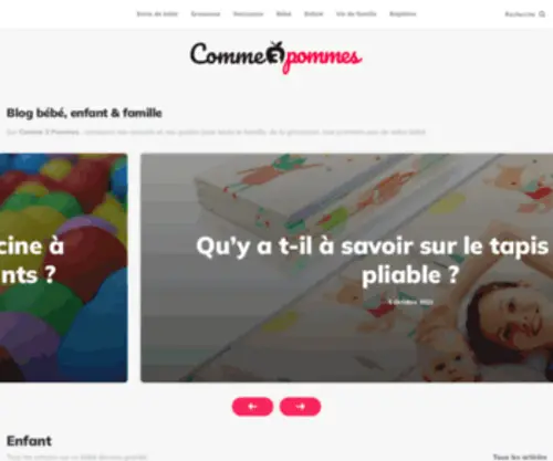 Comme3Pommes.com(Blog bébé) Screenshot