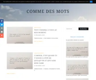 Commedesmots.com(Comme Des Mots) Screenshot