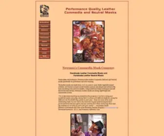 Commediamask.com(Newman's Commedia Mask Company) Screenshot