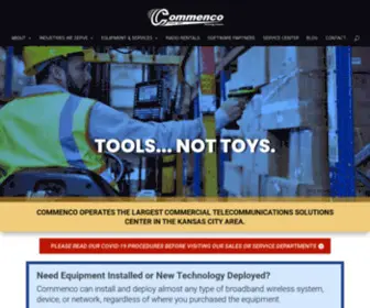 Commenco.com(Two-Way Radio, Telecom Tower,` Broadband Wireless Equipment & Service) Screenshot