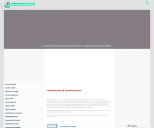 Comment-Calculer.com(Outils de calculs et convertisseurs en ligne) Screenshot