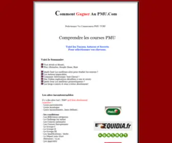 Commentgagneraupmu.com(Gagner aux PMU) Screenshot