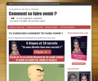 Commentsefairevomir.fr(Comment se faire vomir) Screenshot