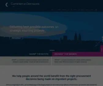 Commercedecisions.com(AWARD®) Screenshot