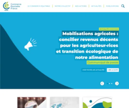 Commercequitable.org(Commerce Équitable France) Screenshot