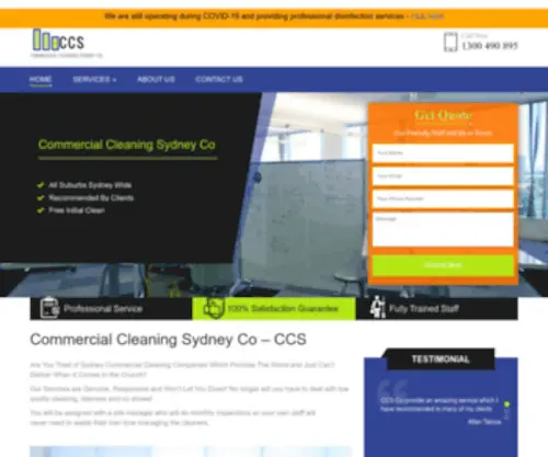 Commercialcleaningsydneyco.com.au(Commercial Cleaning Sydney) Screenshot