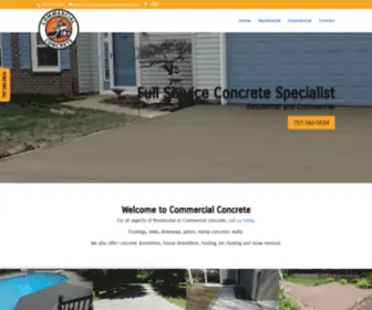 Commercialconcreteva.com(Commercial Concrete) Screenshot